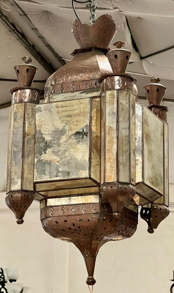 Moroccan Lantern | Antiqued mirror