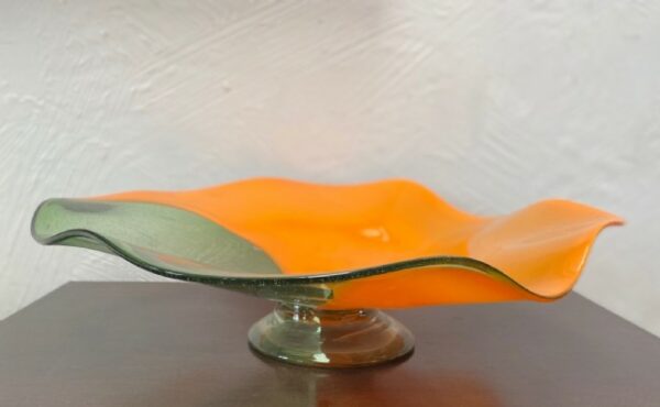 Mariposa Platter Handblown Glass | 40cm Orange & Lime