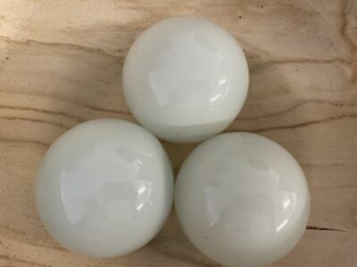 Handblown Recycled Glass Balls | White