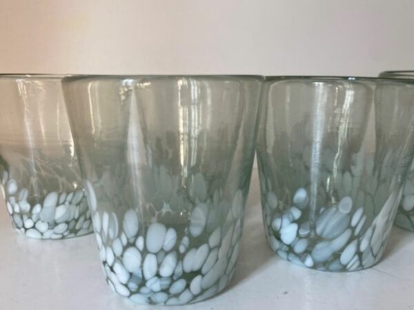 Cocktail Glass- 11.5cm dia x 12cmh white confetti