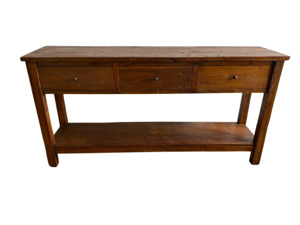 Marcela Console Rustic Finish 3 drawer