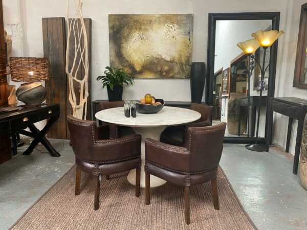 Bilbao Dining Chair “Aged” Chocolate Leather