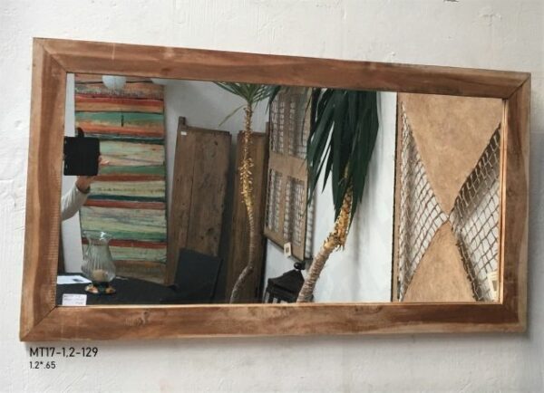 Wood Frame with Mirror Natural