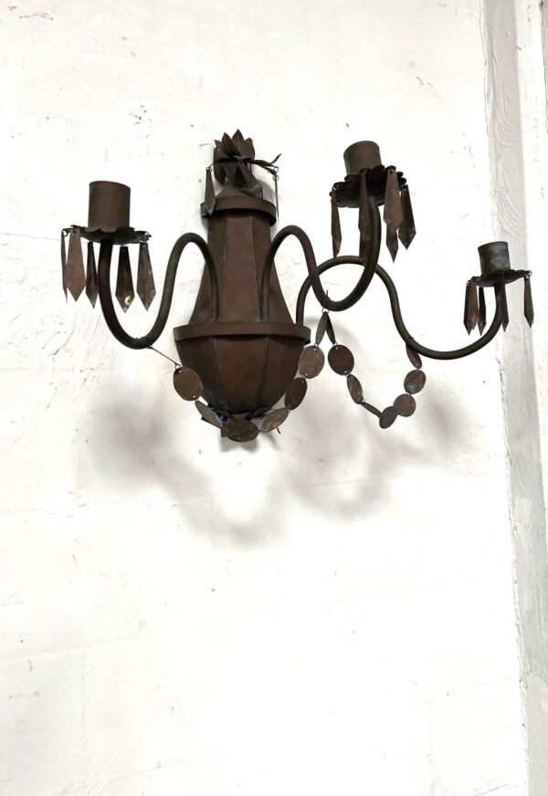 Wall Candalabra French Design Oxidised Brass