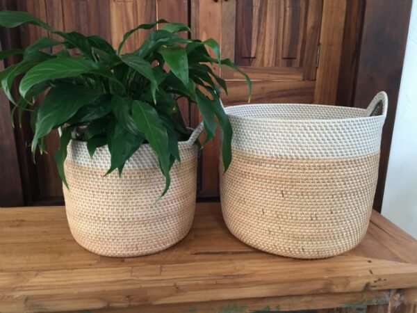 Planter Baskets S/2 35cmdia*30cmh & 28cmcm dia * 25cmh