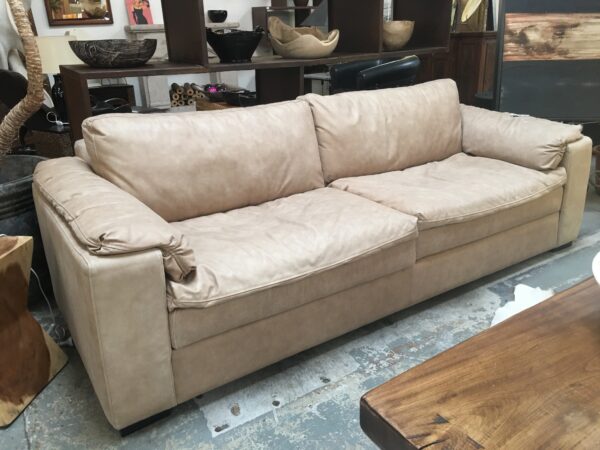 Park Sofa 2.4m – Latte Full Grain Leather
