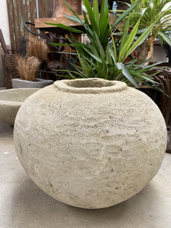 Bola Round Stone Pot 47cmdia x 45cmhigh