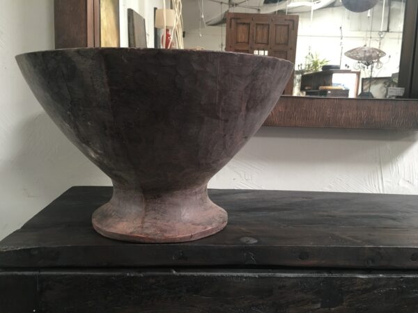 Antique Original wooden Bowl approx 42cm dia x 30cmh