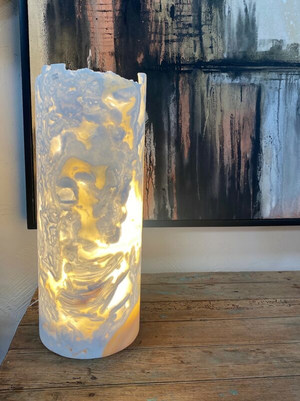 Cilindro Lamp 50cm Natural Rustic Onyx