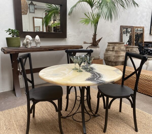 Onyx Bistro Table Luxury Living LA Imports   PM08 100 600x531 