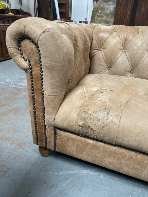 Chesterfield 2.12m Full Grain Leather “Ruina” Oak
