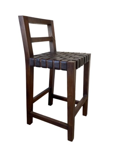 Bar Stool Plaited Leather Seat